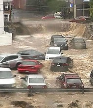 Drivers are seen stranded in Rockland County, New York, on Sunday.
Mandatory Credit:	New York State Police