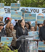 Amanda Edwards Hits Campaign Trail Running