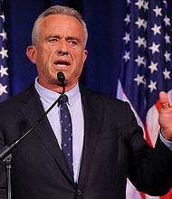 Democratic presidential candidate Robert F. Kennedy Jr. has a history of repeatedly sharing unfounded conspiracies that man-made chemicals in the environment could be making children gay or transgender and causing the feminization of boys and masculinization of girls.
Mandatory Credit:	Brian Snyder/Reuters