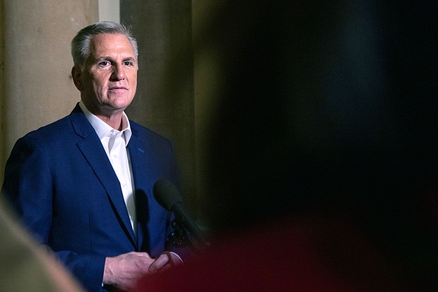 Speaker of the House Kevin McCarthy is seen at the US Capitol on May 28 in Washington, DC.
Mandatory Credit:	Anna Rose Layden/Getty Images