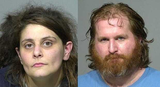Milwaukee mother, Katie Koch, left, and her boyfriend, Joel Manke, are facing multiple felony charges for allegedly imprisoning two children in their home for years.
Mandatory Credit:	Milwaukee Police/WDJT