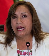 Peruvian President Dina Boluarte addresses the country on June 9.
Mandatory Credit:	Cris Bouroncle/AFP via Getty Images