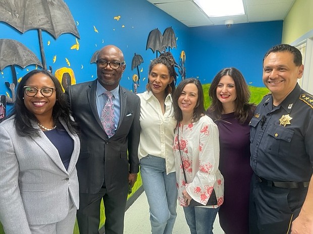 Harris County Officials Celebrating HMAAC Mural