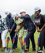 Superintendent Jason Kamras and other city officials take part in a July 15 groundbreaking ceremony for the new Richmond School of the Arts. The new school, that will replace George Wythe High School, is expected to be completed in 2026.