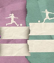 The gender pay gap continues to loom large over the Women's World Cup.
Mandatory Credit:	Alberto Mier/CNN