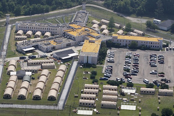 Children in the custody of Louisiana’s Office of Juvenile Justice being held in a former death row building at an …