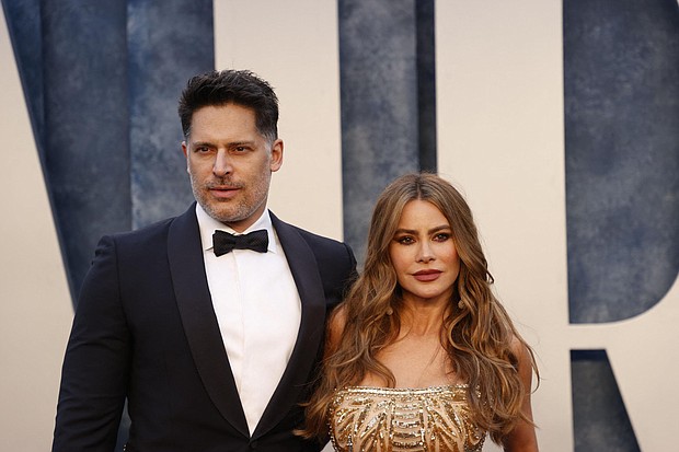 Colombian-American actress Sofía Vergara and her husband, actor Joe Manganiello, attend the Vanity Fair 95th Oscars Party in Beverly Hills, California on March 12.
Mandatory Credit:	Michael Tran/AFP/Getty Images