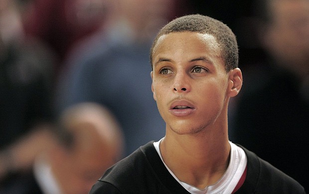 Stephen Curry during his college days at Davidson in "Stephen Curry: Underrated."
Mandatory Credit:	Steve Dykes/Apple TV+