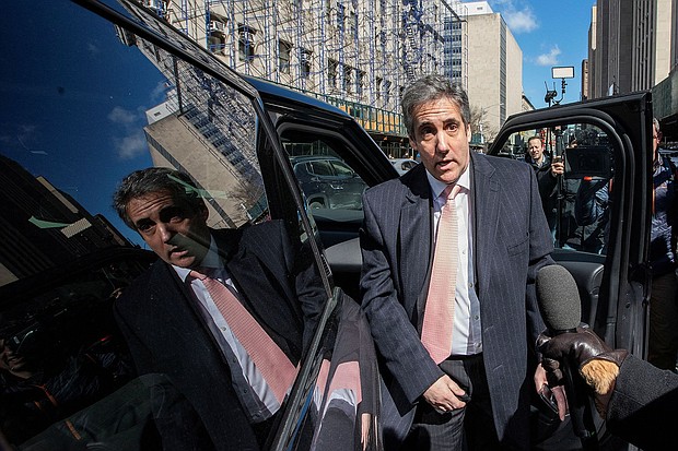 Michael Cohen, former attorney for former President Donald Trump, arrives to the New York Courthouse in New York on March 15.
Mandatory Credit:	Eduardo Munoz/Reuters