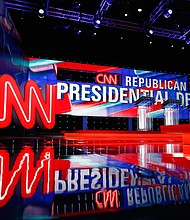 The main stage is seen prior to the start of the CNN GOP Presidential Debate at the University of Houston on February 25, 2016 in Houston, Texas. This is the last Republican debate before the Super Tuesday primaries on March 1.
Mandatory Credit:	Scott Halleran/Getty Images/FILE