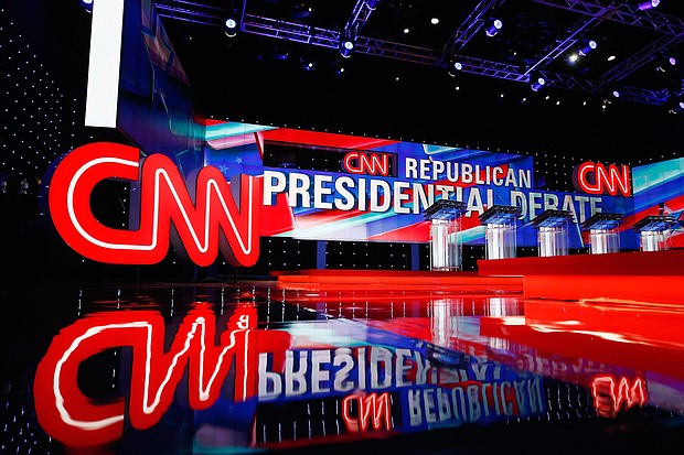 The main stage is seen prior to the start of the CNN GOP Presidential Debate at the University of Houston on February 25, 2016 in Houston, Texas. This is the last Republican debate before the Super Tuesday primaries on March 1.
Mandatory Credit:	Scott Halleran/Getty Images/FILE