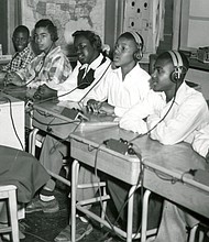 Students at Kendall School Division II for Negroes, a segregated private K-12 school for Black deaf students that operated on Gallaudet's campus in the early 1950s.
Mandatory Credit:	Courtesy Gallaudet University