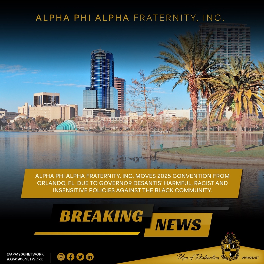 Alpha Phi Alpha Fraternity, Inc. Moves 2025 Convention From Orlando, FL