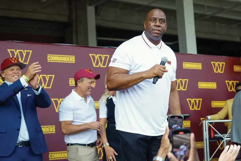 Magic Johnson invests in Washington Commanders to win in NFL