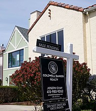 A Sale Pending sign hangs in front of a property in San Francisco, Tuesday, April 18.
Mandatory Credit:	Jeff Chiu/AP
