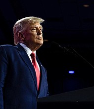 Donald Trump’s legal team is seeking a meeting with special counsel Jack Smith on Thursday. Trump is pictured here in March in Maryland.
Mandatory Credit:	Haiyun Jiang/The New York Times/Redux