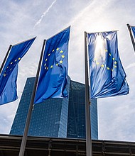 The European Central Bank building in Frankfurt, Germany, pictured in May 2023
Mandatory Credit:	Andre Pain/AFP/Getty Images