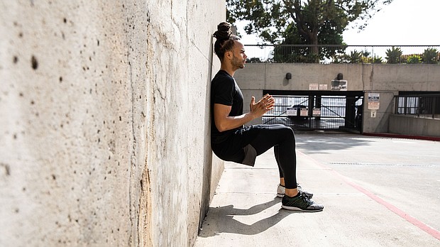 Wall squats are one of the best exercises for lowering blood pressure, a new study has found.
Mandatory Credit:	LeoPatrizi/E+/Getty Images