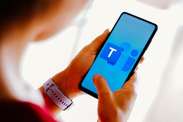 The Microsoft Teams logo is displayed on a smartphone screen.
Mandatory Credit:	Rafael Henrique/SOPA Images/Shutterstock
