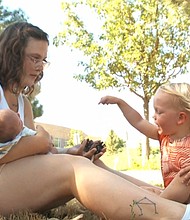 One-week-old Finnean made his way into the world in the middle of the parking lot at Browning Park in Ogden.
Mandatory Credit:	KSTU