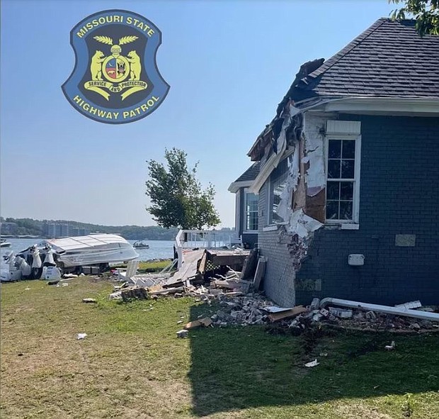 A California man is charged with several counts of BWI after crashing a boat into a house at Lake of the Ozarks.
Mandatory Credit:	Missouri State Highway Patrol/KMOV