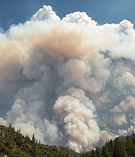 A large pyrocumulus cloud explodes outward on July 27, 2018, during the Carr Fire near Redding, California.
Mandatory Credit:	Josh Edelson/AFP via Getty Images