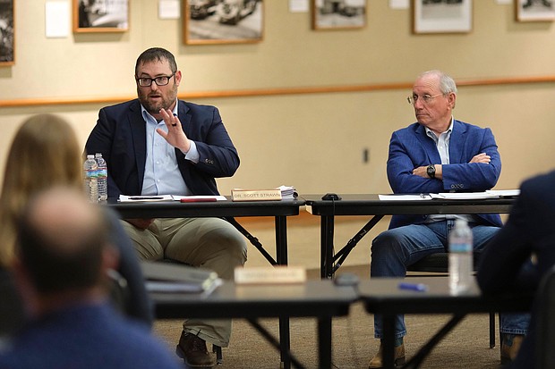 Oklahoma Statewide Virtual Charter School Board meets on April 11 to discuss a vote on whether to approve the creation of St. Isidore of Seville Catholic Virtual School.
Mandatory Credit:	Doug Hoke/The Oklahoman/USA Today/File