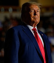 Former President Donald Trump enters Erie Insurance Arena for a rally while campaigning on July 29, in Erie, Pennsylvania.
Mandatory Credit:	Jeff Swensen/Getty Images