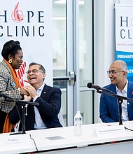 US Secretary of Health and Human Services – Xavier Becerra with Congresswoman Sheila Jackson Lee