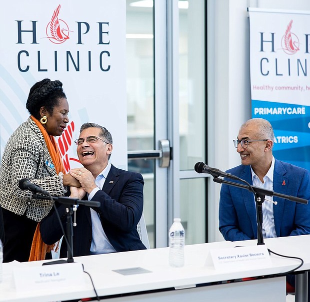 US Secretary of Health and Human Services – Xavier Becerra with Congresswoman Sheila Jackson Lee