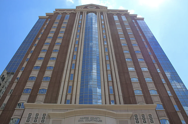 Pictured is the Harris County Civil Courthouse located in downtown Houston._Credit:Macie Kelly/Houston Public Media