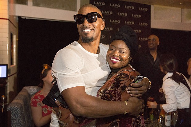 Jamie Foxx hugs his sister Deidre Dixon in 2017.
Mandatory Credit:	Ore Huiying/Getty Images