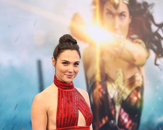 Gal Gadot at the "Wonder Woman" premiere in 2017.
Mandatory Credit:	Michael Tran/FilmMagic/FilmMagic