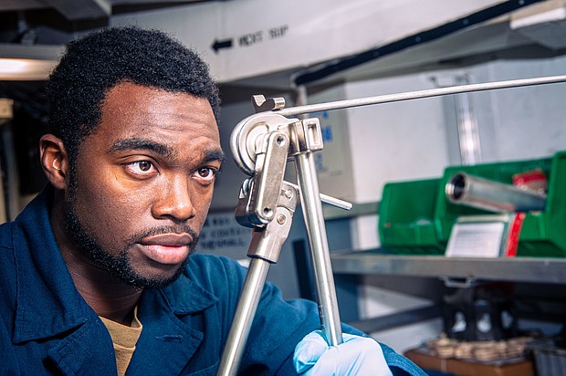 Aviation Structural Mechanic Airman Elijah Crowder,