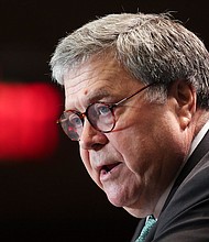 Former Attorney General William Barr, here in 2022, said Wednesday that he believes Donald Trump “knew well he lost the election."
Mandatory Credit:	Win McNamee/Getty Images/File