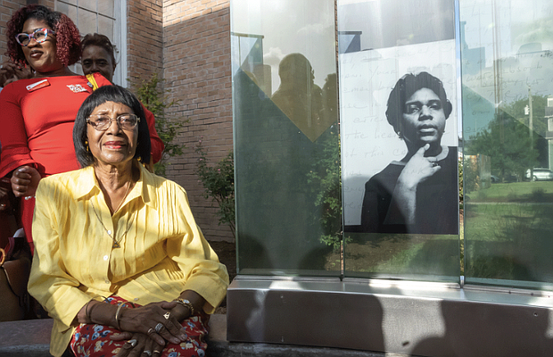 Rose Mary McGowen, sister of Barbara Jordan, at “The Meditative Space.”
