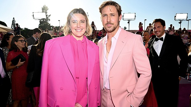 Greta Gerwig and Ryan Gosling at the premiere of "Barbie" held at Shrine Auditorium and Expo Hall on July 9, in Los Angeles.
Mandatory Credit:	Michael Buckner/Variety via Getty Images