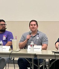 Cory Stottlemeyer, Laura Spivey and Eli Perez of BARC addresses the Crises of Stray Pets - BARC’s Healthy Pets, Healthy Streets Initative with Houston’s Ethnic Media Roundtable discussion.