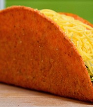 Taco Bell's Doritos Locos Taco is pictured here.
Mandatory Credit:	Joshua Blanchard/Getty Images