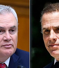 At left, Rep. James Comer of Kentucky, and, at right, Hunter Biden. House Oversight Republicans laid out their intention to accuse President Joe Biden of corruption even without direct evidence that he financially benefited from Hunter Biden’s foreign business dealings.
Mandatory Credit: