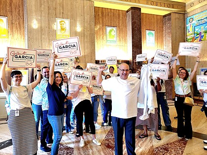 Gilbert Garcia and supporters