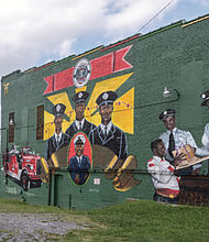 Seventy-three years ago, 10 men made history as the first Black firefighters in Richmond. In 2021 artists Sir James Thornhill, Jason Ford and Kevin Orlosky paid tribute to the firefighters with a mural painted on the wall of Mocha Temple on North 2nd Street in Jackson Ward. Charles L. Belle, William E. Brown, Douglas P. Evans, Harvey S. Hicks II, Warren W. Kersey, Bernard C. Lewis, Farrar Lucas, Arthur L. Page, Arthur C. St. John and Linwood M. Wooldridge manned Engine Company No. 9 in September in 1950, according to published reports.