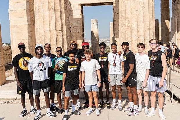 During a 10-day competitive and sightseeing trip to Greece, the VCU Rams routed the Athens All-Stars and Petras All-Stars, both by about 50-point margins.