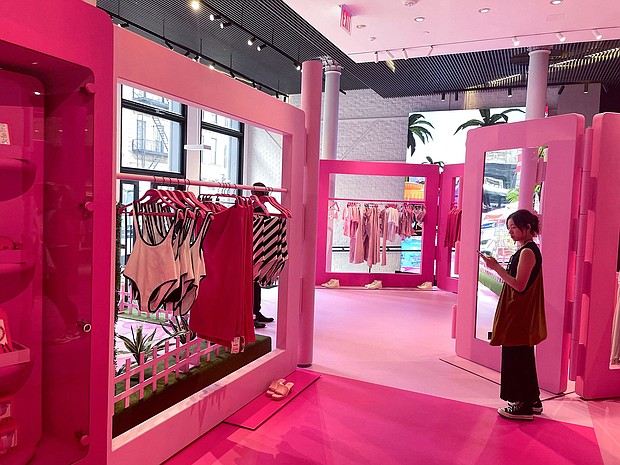 Barbie pop-up in Zara's Soho store in New York City.
Mandatory Credit:	Arriana McLymore/Reuters