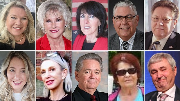 Meshawn Maddock, Kathy Berden, Marian Sheridan, Kent Vanderwood, Stanely Grot, Amy Facchinello, Michele Lundgren, Clifford Frost, Rose Rook and Hank Choate are pictured here in this split image.
Mandatory Credit:	Obtained by CNN