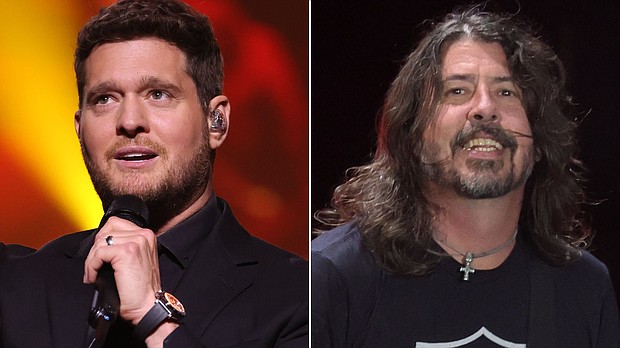 Michael Bublé made a surprise appearance at a Foo Fighters show on August 12 in San Francisco.
Mandatory Credit:	WireImage/Getty Images