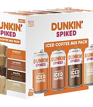 Dunkin' Spiked iced coffee is hitting shelves in September.
Mandatory Credit:	Dunkin