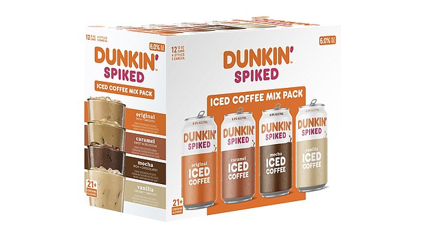 Dunkin' Spiked iced coffee is hitting shelves in September.
Mandatory Credit:	Dunkin