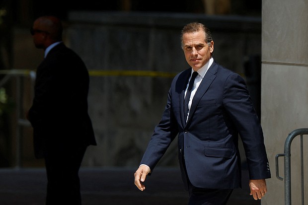 Hunter Biden departs federal court after a plea hearing in Wilmington, Delaware, on July 26.
Mandatory Credit:	Jonathan Ernst/Reuters
