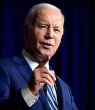 President Joe Biden, here on August 10, is trying to break through Trump’s legal drama by traveling the country and talking about “Bidenomics.”
Mandatory Credit:	Alex Brandon/AP